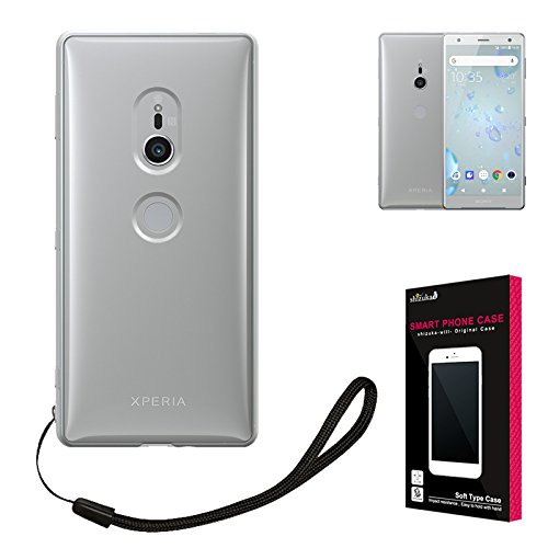 SONY Xperia XZ2 SO-03K SOV37 702SO ケース 専用 高透明 衝撃吸収 防指紋 薄型 落下防止 ストラップ付 Qi ワイヤレス充電 対応 TPU ソフト クリア ケース 