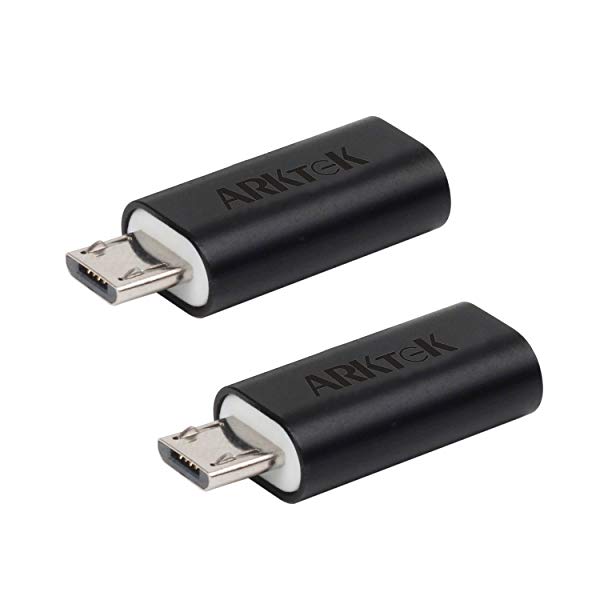 [2個セット] USB-C → Micro USB アダプタ USB Type C (サンダーボルト 3対応) → Micro USB ケーブル 充電器 コンバーター データ 転送 デジタルカメラ パ