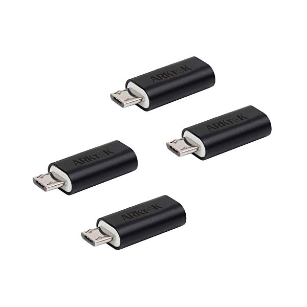 [4個セット] USB-C → Micro USB アダプタ USB Type C (サンダーボルト 3対応) → Micro USB ケーブル 充電器 コンバーター データ 転送 デジタルカメラ パ