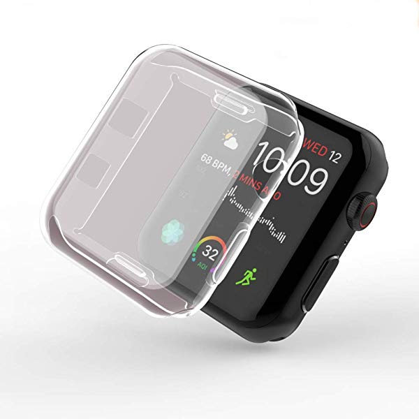 Apple Watch ケース TPU ウオッチ保護ケース 耐衝撃性 フルカバー 柔らかいカバー アップル ウォッチ シリーズ3 42mm (2枚...