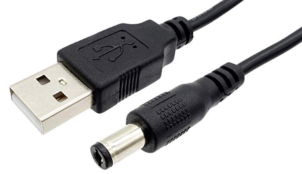 DC (5.5mm 2.1mm) 端子 充電専用 (USB - DC ケーブル 1m)サイズ:USB - DC ケーブル 1m DCプラグ 外径5.5mm 内径2.1mm オススマホ用充電器などのUS