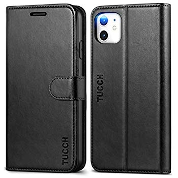 i Phone 11 ケース 手帳型 スマホケース i Phone 11 合皮レザー TPU 耐衝撃 [RFIDブロッキング] 防塵 カードホルダー スタンド機能 マグネット 留め具 おしゃれ i P