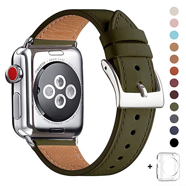 【互換品】 Apple Watch バンド 本革レザー iWatch Series 5/4/3/2/1 Sport Edition バンド交換ストラップ
