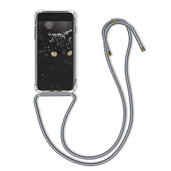 iPhone 7 8 スマホケース ケース ネック ショルダー ストラップ付き スマホ シリコン カバー 首かけ 斜めがけ
