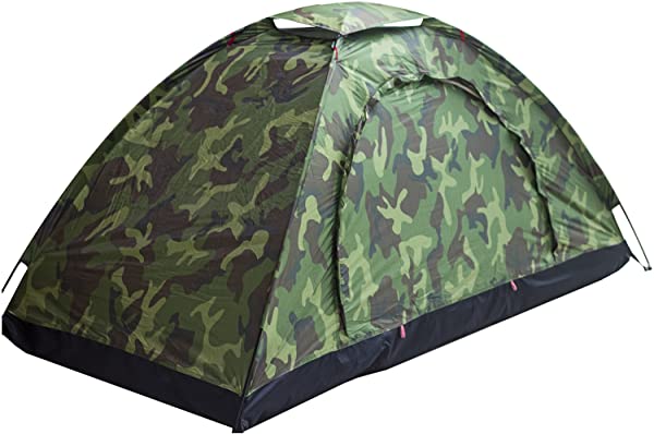 テント コンパクト 迷彩柄 キャンプテント ソロテント 小型テント 防災 緊急 [アウトドア用品]（一人用）