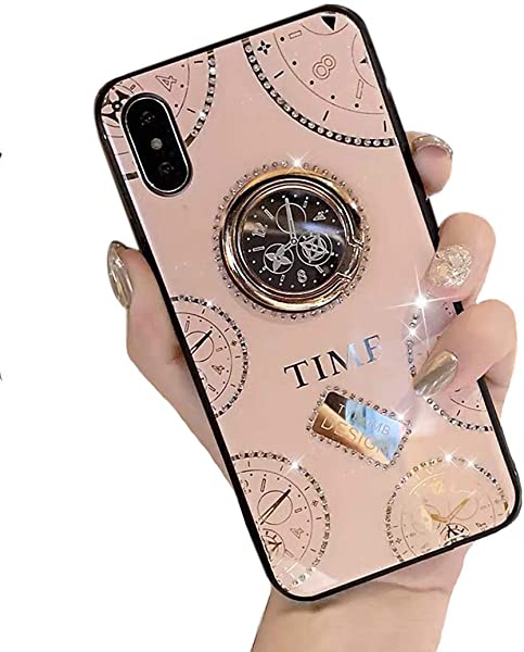 i Phone 11 Pro ケース リング付き 可愛い 時計柄 i Phone 11 Proケース リング キラキラ 懐中時計デザイン スマホケース 2019 5.8インチ専用アイフォン11Proケ