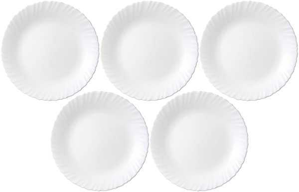 iwaki(イワキ) 耐熱ガラス 食器 耐熱皿 強化ガラス食器 シルクホワイト 角型皿 25cm ×5点セット 電子レンジ 食洗器対応