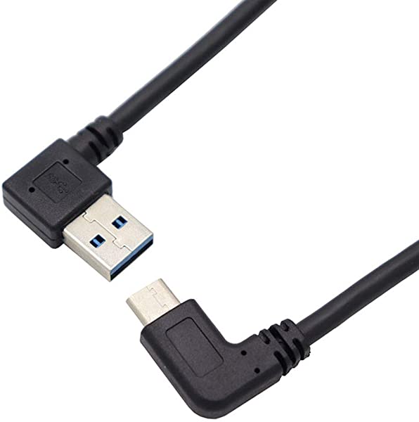 送料無料 USB Type C ケーブル USB3.0 Type-Cケーブル 同時90度 L型 USB-A to USB-Cケーブル 高耐久 急速充電 高速データ転送 (右Ｌ)...