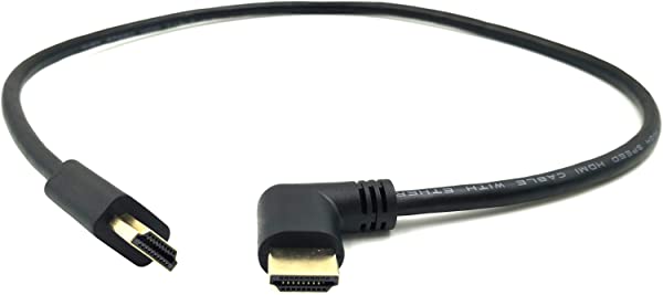 【ハイスピード 高画質】 L字型 HDMI ケーブル 60cm ゴールド金メッキ端子 60Hz 4K＊2K HDMI オス-オス L字型 3D HDMIケーブル オ...