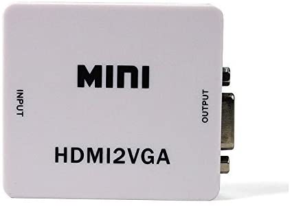 HDMI to VGA変換アダプター HDMI2VGAオーディオ/ビデオアナログミニコンバータ 1080P Mirco USBケーブル付 Activeタイプ (HDMI2VGA)