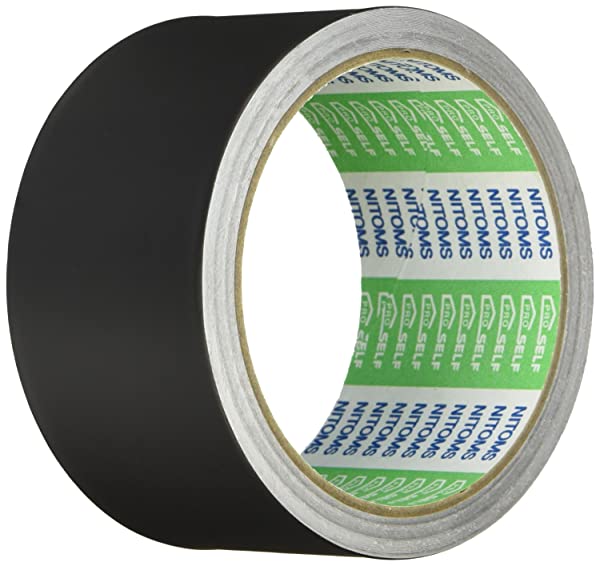 プロセルフ アルミテープブラックつやなし 簡単防水 補修 キズ隠し 金属 屋外 幅50mm×長さ10m×厚さ0.1mm 1巻入 黒 J3270