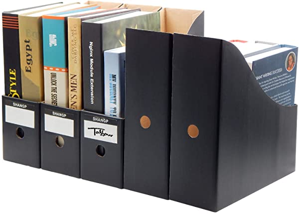 ファイルボックス a4 紙 ファイル立て ファイルスタンド 収納ボックス ボックス ファイル 組み立て式 5個組 ホーム オフィス用品 黒