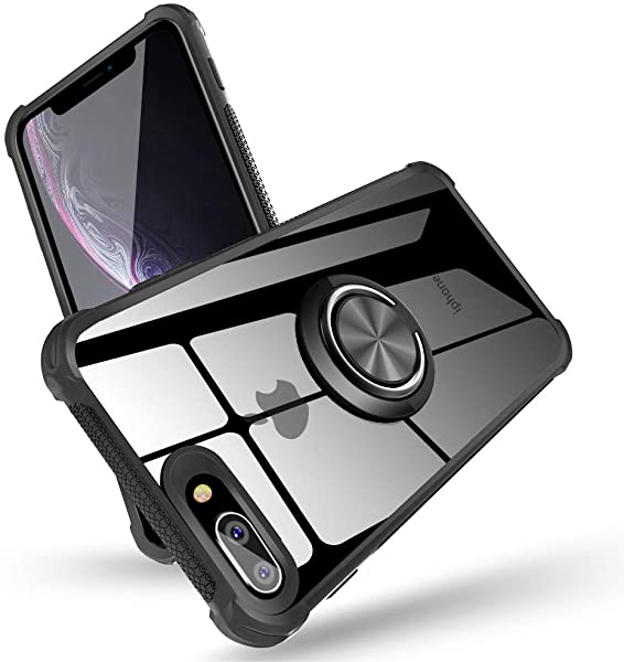 i Phone8Plus ケース i Phone7Plus ケース リング クリア 耐衝撃 リング付き tpu シリコン 全面保護 360度回転 車載ホルダー対応 軽量 指紋防止 傷つき防止 スリム 