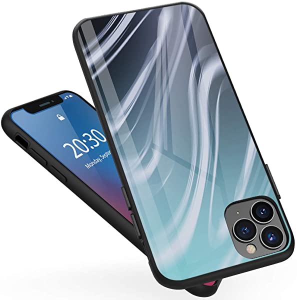 i Phone 11 Pro ケース クリア 薄型 指紋防止対策 耐衝撃カバー 強化ガラス ハード ガラスケース レンズ保護 衝撃 吸収 耐衝撃ガラス 背面ション TPUバンパー 全面保護 擦り傷防止