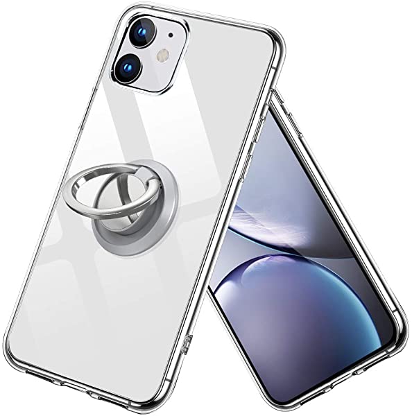 iphone 11ケースクリア 透明 TPU スタンド機能 薄型 耐衝撃 全面保護 指紋防止 米軍MIL規格クリア PC ケースすり傷防止 超耐久 車載対応ホルダー対応 スクラブ 磁気 カーマウントホ
