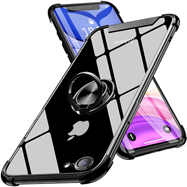 i Phone 6 Plus ケース i Phone 6S Plus ケースリング スタンド付き 耐衝撃 TPU クリア 360度回転 全面保護 超耐久一体型 軽量 薄型 レンズ保護 すり傷防止 アイ