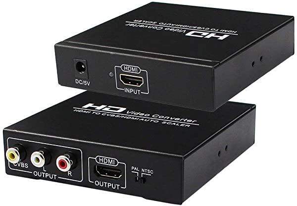 HDMI コンポジット変換 HDMI AV変換(HDMI to HDMI+RCA) HDMI+AV変換コンバーター hdmi アナログ変換 HDMI AV変換器 720P 1080P対応