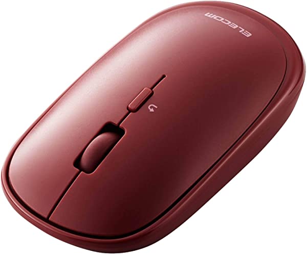 エレコム マウス Bluetooth i OS・i Pad OS対応 薄型 静音 4ボタン プレゼンモード機能付 ポーチ付 レッド 色:レッド スタイル:Bluetooth【 仕様 】■ 対応機種：B