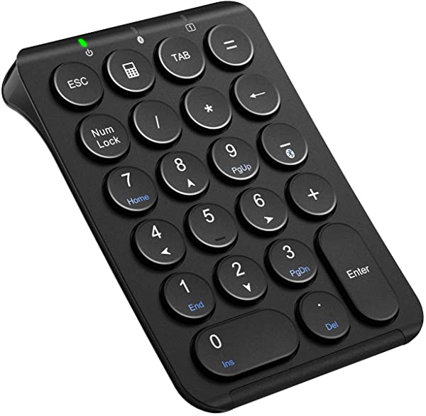 テンキー Bluetooth パンタグラフ Tabキー付き 耐久性 薄型 充電式 ラップトップ デスクトップ PC ノートブック用 ブラック