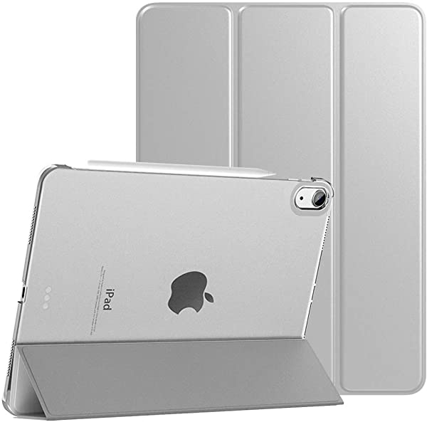 i Pad air 4 ケース 2020 10.9インチ i Pad Air 第4世代 半透明 ハードカバー PUレーザー 開閉式 三つ折り スタンド マグネット オートスリープ機能 Apple Pe