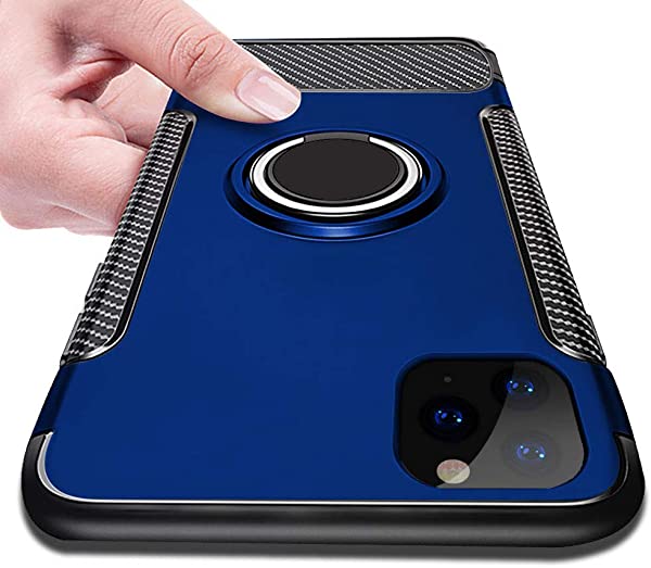 i Phone 11 Pro ケース リング付き 耐衝撃 TPU クリア 車載対応ホルダー対応 軽量 薄型 指紋防止 5.8インチ 全面保護 スクラブ 磁気 カーマウントホルダー 薄くて軽い 擦り傷防