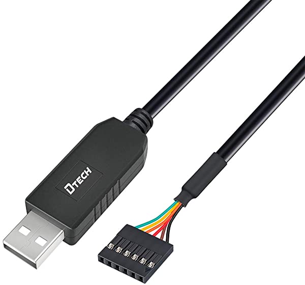 USB TTL シリアル 変換 ケーブル 3.3V 1m FTDI チップセット 6ピン 2.54mm ピッチ メス コネクタ FT232RL USB UART シリアル コンバーター ケーブル Wi