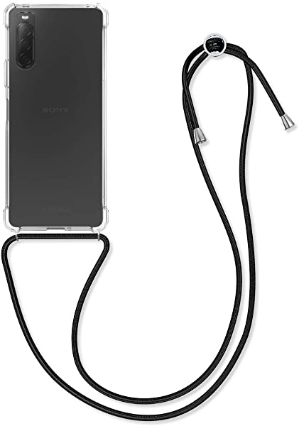 Sony Xperia 10 II ケース ネック ショルダー ストラップ付き スマホ シリコン カバー 紐付き 斜めがけ 送料無料
