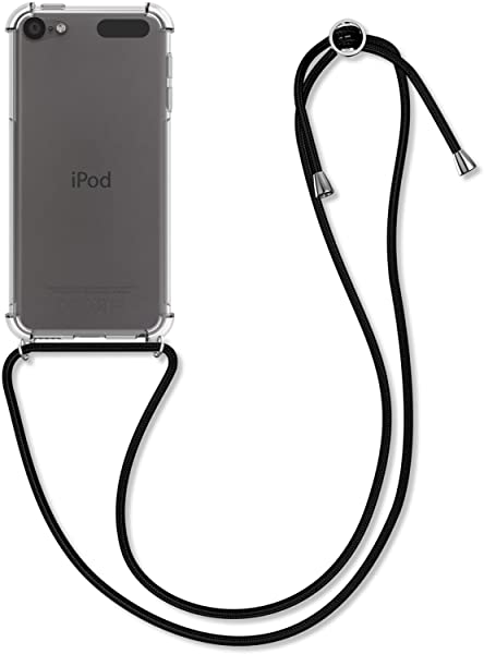 i Pod Touch 6G / 7G (6代目・7代目) ケース ネック ショルダー ストラップ付き シリコン カバー 紐付き 斜めがけ クロスボディカラー:透明 / 黒色 特徴ぴったり: 以下のデ