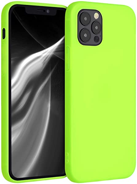 i Phone 12 / 12 Pro ケース TPU ソフト スマホカバー 耐衝撃 滑り止め 保護ケースカラー:ネオンイエロー 特徴ぴったり: 以下のデバイスに対応: Apple i Phone 1