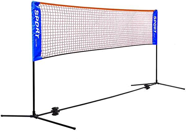 バドミントン用ネット テニスネット テニス練習用ポータブルネット 折り畳み 簡単組み立て 幅310cm 高さ(86-150)cm調整可能 子供...