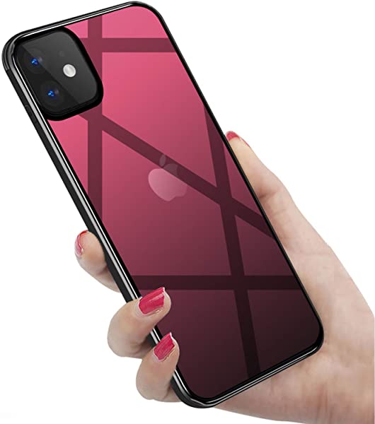 iPhone12 mini ケース 強化ガラス 9H硬度加工 ガラスケース 薄型 5.4インチ 全透明グラデーション TPUバンパー 滑り止め 全面保...