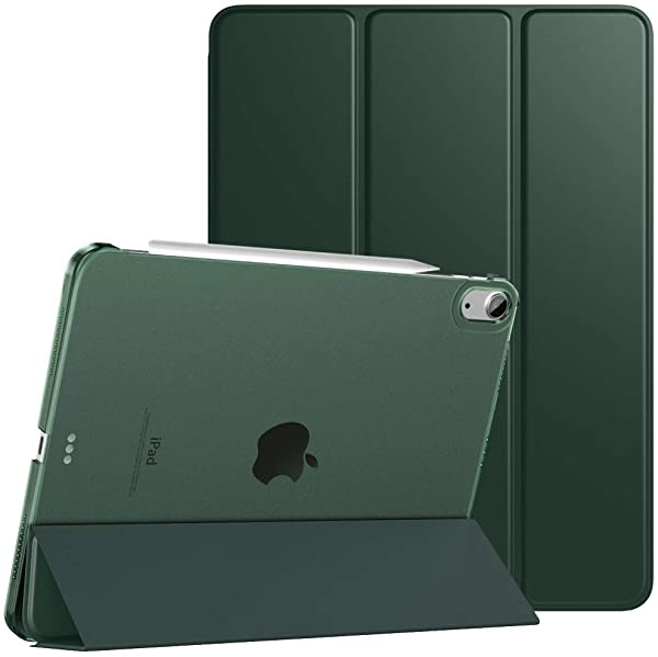 i Pad air 4 ケース 2020 10.9インチ i Pad Air 第4世代 半透明 ハードカバー PUレーザー 開閉式 三つ折り スタンド マグネット オートスリープ機能 Apple Pe