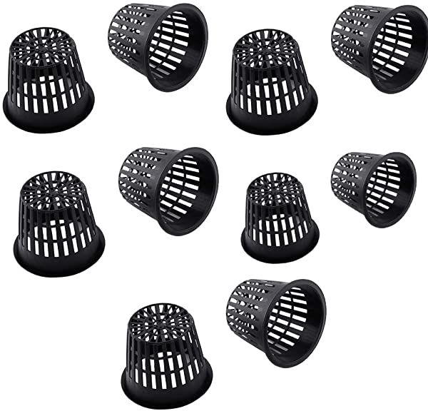 10pcs入りメッシュポットネットカップバスケット水耕栽培アエロポニックフラワー植栽用コンテナ植物成長クローンガーデニング(黒)色:黒 説明： 私達の植栽バスケットは採用された品質PPプラスチック材料