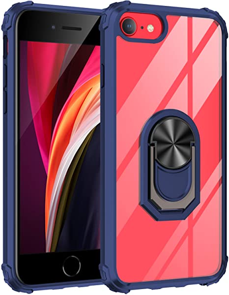iPhone SE (第2世代) 2020 リング ケース iPhone 7 iPhone 8 背面カバー 360°回転 車載ホルダー アイフォン8 7 4.7インチ ケー...