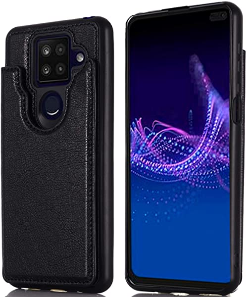 AQUOS sense4 plus 対応 SHARPP スマホ バックカバー ケース 手帳型 (ブラック) 手作り 財布型 マグネット 薄 軽量 ポケット収納付き 背面カバー 手帳 横置きスタンド機能