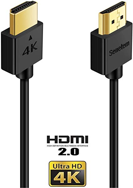 HDMI ケーブル 1m/0.5m/2m HDMI2.0規格 スリム 極細 薄型 ハイスピード 18Gbps 4K@60Hz/HDR/ARC/3D/イーサネット対応 テレビ,PS4/3,Xbox,Ni