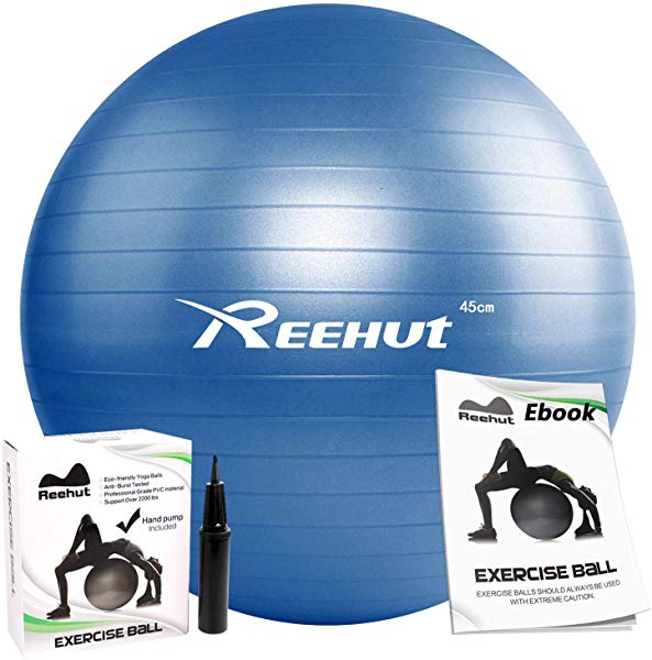 Ruten Japan 2 Pack Set Balance Ball Yoga Ball Pilates Ball Exercise Ball Load Capacity 990kg Thick Non Slip Anti Burst Chair Diet Device 2パックセット バランスボール ヨガボール ピラティスボール エクササイズボール 耐荷重990kg 厚い 滑り止め